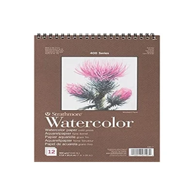Imagen de Strathmore Bloc Encolado 17,8x25,4 12H Watercolor (400) 300g Blanco Natural
