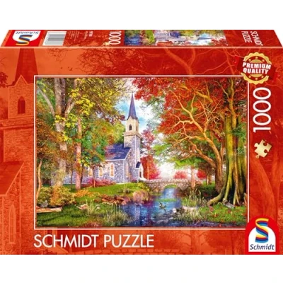 Imagen de Schmidt Spiele 59788 Puzzle de 1000 Piezas, diseño la Capilla en el otoño, Multicolor (CSG59788)