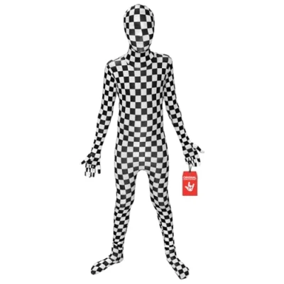 Imagen de Compruebe Negro Blanco Morphsuit para los niños Traje Pequeño Edad 6 8 (102 118cm) , color/modelo surtido