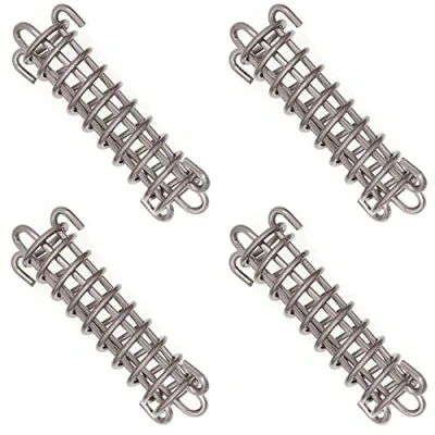 Imagen de Muelle Tensor Resortes de Tensión 4 Piezas Traccion Accesorios Metal para Tiendas Campaña Camping Montaje Seguro Toldos Camping.