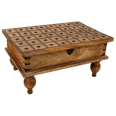 Imagen de Wanderlust deco Baul de Madera Artesanal Marron