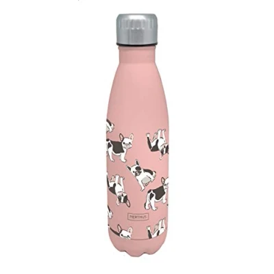 Imagen de NERTHUS FIH 513 Termo Doble Pared para frios y Calientes Diseño Perros de Acero Inoxidable Libre BPA, 18/8, 0.5 L