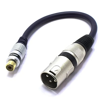 Imagen de VITALCO Cable adaptador XLR macho a RCA hembra micrófono de 3 pines