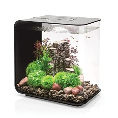 Imagen de biOrb 72033 FLOW 30 LED, negro acuario de diseño elegante set completo con sistema filtrado, iluminación grava fondo y difusor aire resistente cristal acrílico.