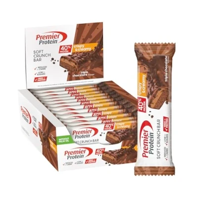Imagen de Premier Protein Soft Crunch Bar 40% Triple Chocolate 12x40g Bajo en azúcar + carbohidratos Sin aceite de palma