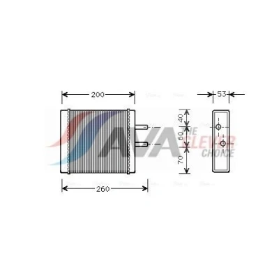 Imagen de PRASCO KA6009 Radiador de Calefaccion KIA: Sportage i (K00, JA) 2.0 16V 4WD, TD 16V, 1994 2003
