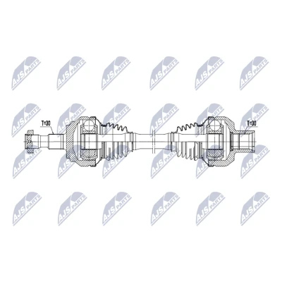 Imagen de NTY NPW ME 209 Árbol de Transmisión Eje trasero izquierda, trasero, derecha 626mm automática
