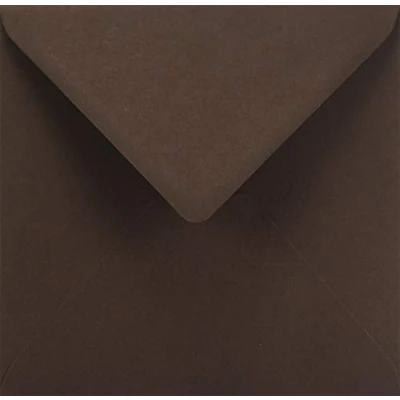 Imagen de Netuno 100x sobres cuadrados de colores marrones oscuros 153x153mm 115g Sirio Color Cacao con solapa engomada puntiaguda sin ventana para invitaciones tarjetas vales boda cartas bricolaje bautizo