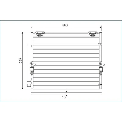 Imagen de VALEO 822621 Condensador con secador Aluminio 539