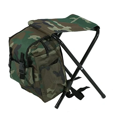 Imagen de Asiento Plegable Portátil Taburete con Paquete de Mochila para Pesca Camping Viaje Picnic Excursiones