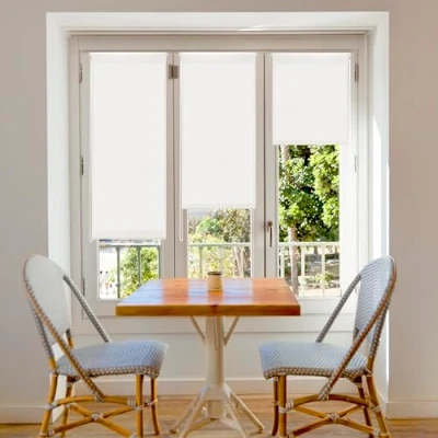 Imagen de Blindecor Aure Estor enrollable Easyfix translúcido liso Blanco roto, 87 x 180 cm (ancho por alto) Tamaño de la Tela 84 175 Estores sin herramientas para ventanas