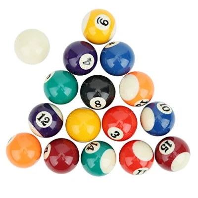 Imagen de MAGT Bola de Billar, Billar Accesorios 16PCS Resina ecológica pequeña 38 mm Mini portátil Accesorio Mesa Profesional