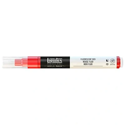 Imagen de Liquitex Rotulador de Pintura acrílica, Punta Fina, Rojo Fluorescente, 2 mm