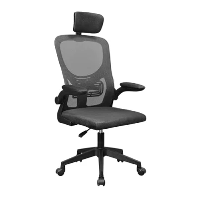 Imagen de MARSGAMING MGC ERGOPLUS, Silla Ergonómica Profesional, Soporte Lumbar Dinámico Adaptable, Malla Transpirable, Altura Regulable Entre 115 125cm, Reposabrazos Plegables, Reposacabezas Ajustable, Negro