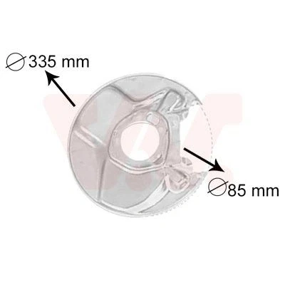 Imagen de VAN WEZEL 3010373 Chapa Protectora de Disco Freno Eje trasero izquierda