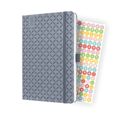 Imagen de SIGEL J3121 Jolie Agenda semanal 2023 hardcover 13,5 x 20,3 cm 174 páginas gris claro