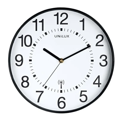 Imagen de Unilux Maxi Wave Reloj de Pared controlado por Radio, 30 cm, Color Negro
