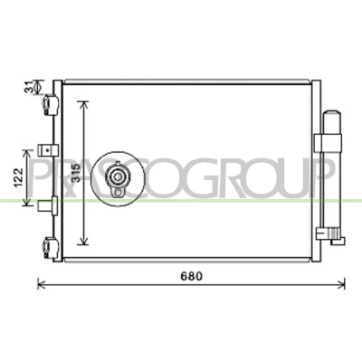 Imagen de PRASCO FD428C002 Condensador con secador 15 Aluminio 590 R 134 a FORD: FOCUS 3, C Max 2, 3 Turnier
