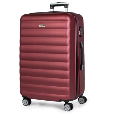 Imagen de ITACA Maletas Grandes De Viaje: Maleta Grande 23 Kilos, Viaje Grande, para Todas Tus Aventuras. Material ABS Resistente y Ligera, Granate