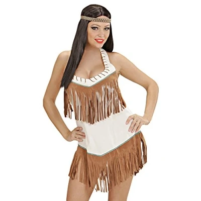 Imagen de W WIDMANN MILANO Party Fashion Disfraz de indio, vestido, diadema, cheyenne, salvaje oeste, carnaval, disfraces, fiesta temática