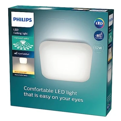 Imagen de Philips Plafón LED de Techo Mauve, 12W, 1200 Lúmens, Luz Cálida, 2700k, 26x26 cm