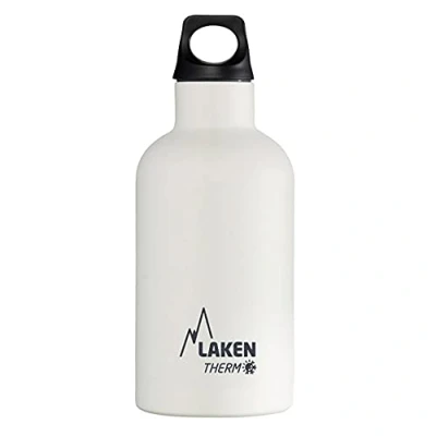 Imagen de Botella Térmica de Acero Inoxidable Doble Pared Aislada al Vacío Laken (0,35L Blanco) Para Niños y Adultos/Para Gimnasio Deportes Resistente Duradera