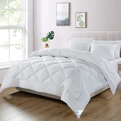 Imagen de WAVVE Edredón Relleno Nórdico para Cama 80, de Fibra 300gr/m², Ligero, Suave, Transpirable Otoño e Invierno (135x200 cm, Blanco)