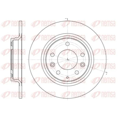 Imagen de REMSA 6881.00 Disco de freno Eje trasero 279,7, 279,7 10 5 macizo MAZDA: 6 Berlina, Hatchback, MX 3