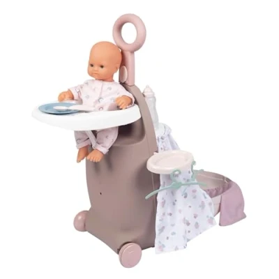 Imagen de SMOBY Trolley Baby Nurse 3 en 1: Maleta + Trona Cuna, para Muñecos Bebé de hasta 42 cm (7600220374), Multicolor