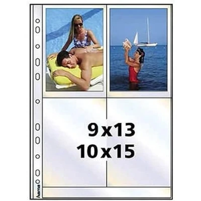 Imagen de Hama Fundas Fotográficas para Álbumes de Anillas (A4, 10 x 15 cm, Blanco, hojas, 9 13 / 15, 297 mm, 210 mm)