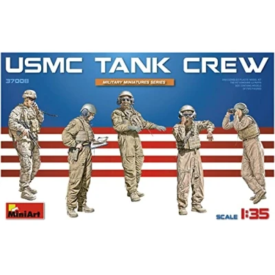 Imagen de MiniArt Model 37008 1:35 Fig. Equipo de tanques USMC (5), fiel réplica, maquetas, kit construcción plástico, manualidades, aficiones, pegar, maquetar, montar, sin pintar, color various (Mini Art