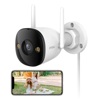 Imagen de Imou 4MP Cámara de Vigilancia WiFi Exterior, AI Detección Humana Movimiento, Alarma Instantánea, 2.5K Seguridad, Visión Nocturna, IP67,Camara IP Exterior 2.4G, Compatible con Alexa