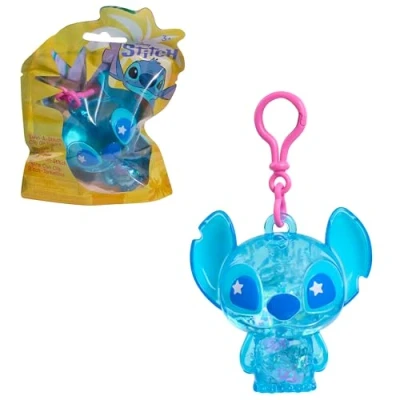 Imagen de Just Play Figurita de plástico Disney Stitch Swirl a Clip on Figure, 7,6 cm con Cuentas Colores líquidas y Purpurina, Juguetes para niños Partir 3 años