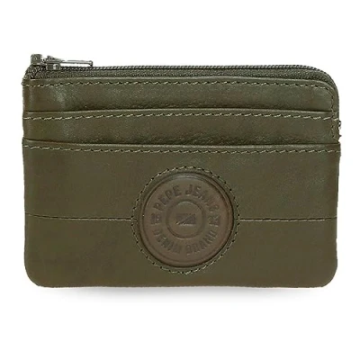 Imagen de Pepe Jeans Cracker Monedero Verde 11x7x1,5 cms Piel