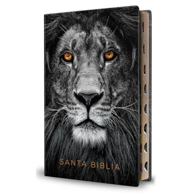 Imagen de Biblia Reina Valera 1960 letra grande. León símil piel índice / Spanish B ible RVR Handy Size Large Print imitation leather Lion of Judah