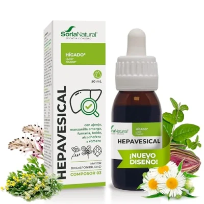 Imagen de Soria Natural Composor 03 Hepavesical Extracto Ajenjo, Manzanilla Amarga y Romero Acción Digestiva, Antiinflamatoria Diurética Ayuda Dolor, Hinchazón, Acidez 50 ml