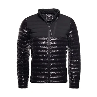 Imagen de Superdry Studios Contrast Core Down JKT Chaquetas de los Hombres, Black, L