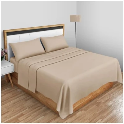 Imagen de GC GAVENO CAVAILIA Diamante teñido Liso Sábana encimera, poliéster, 50% algodón, Natural, Doublé