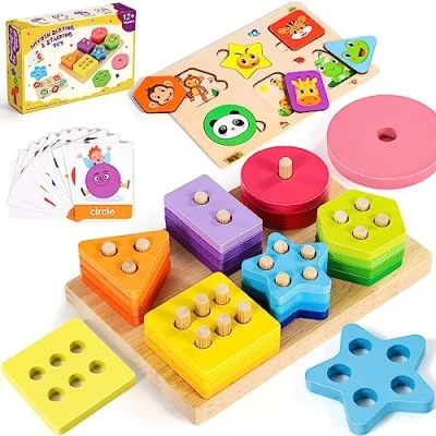 Imagen de Subtail Juguetes Niños 1 2 3 Años Juegos Montessori Educativos Sensoriales Bebe 12 Meses Clasificadores y Apilables Juguete Regalo Niño Año