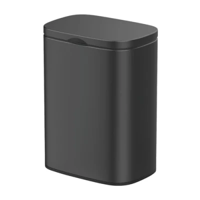 Imagen de WENKO Papelera de pared Sare 5 litros, cubo con tapa y mecanismo cierre automático Easy Close, acero lacado, fijación sin taladrar, 21,5 x 29,5 19 cm