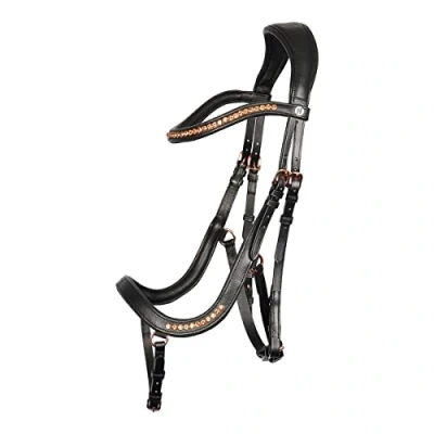 Imagen de Harry&#039;s Horse Cabezada Rosegold anatómica Pony Negro
