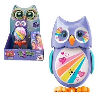Imagen de Bizak Mini Hoot Digiowl Buho Interactivo Que Canta, Reacciona A la Voz, 6 Modelos Disponibles, Juguete para niños, Partir de 3 años, Multicolor, (62008285 6)
