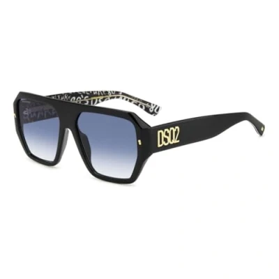 Imagen de Dsquared2 Hombre D2 0128/S TAY/08 Gafas de sol Acetato Negro Azul Cuadrada Normal Sombreado