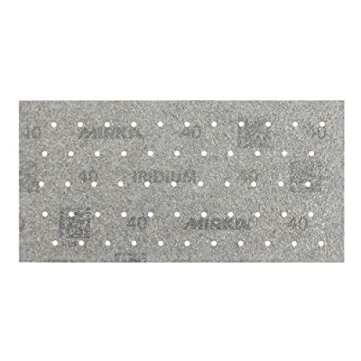 Imagen de Mirka Iridium papel de lija Premium 115x230mm Velcro 55 agujeros, grano 40, 50 piezas / Para lijar laca, masilla, imprimación, madera, acero, materiales minerales, plástico