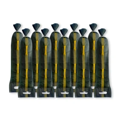 Imagen de 10 Sacos de arena contra inundaciones para escombros Saco rafia las puertas los sótanos Bolsas con asa (25 x 100 cm)