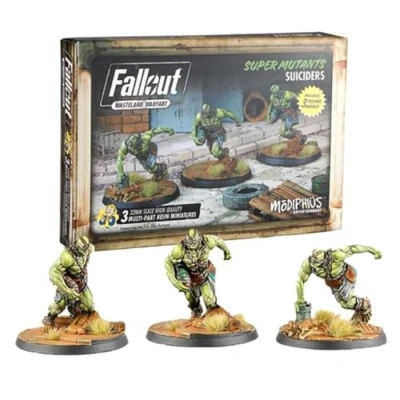 Imagen de Modiphius Entertainment Fallout Wasteland Warfare Super Mutants: Suiciders Miniatures Unpainted