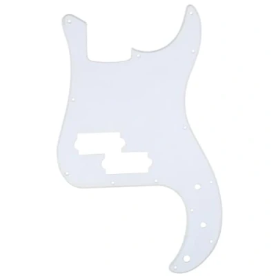 Imagen de Musiclily 13 Agujeros Precision Bass Pickguard Golpeador para Fender American/México Standard Bajo Estilo P, 1 capa Blanco