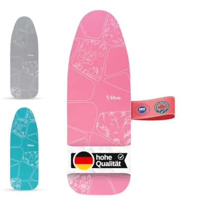 Imagen de Funda para tabla de planchar Silva 140x50 centro planchado y plancha vapor 100% algodón 5 mm grosor un rápido (XL, Rosa)