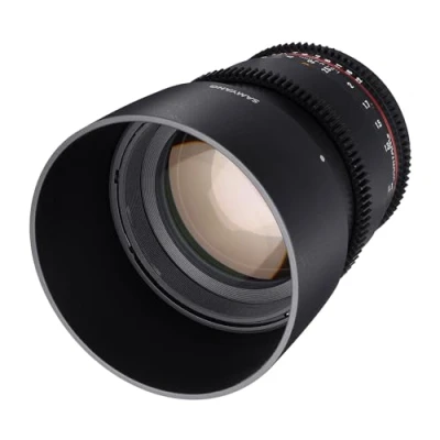 Imagen de Samyang F1313001101 Objetivo para vídeo VDSLR Canon EF (Distancia Focal Fija 85mm, Apertura T1.5 22 AS IF UMC II, diámetro Filtro: 72mm), Negro