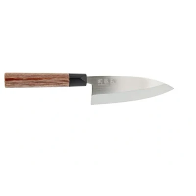 Imagen de KAI Seki Magoroku Redwood Deba 15,5 cm longitud de la hoja acero inoxidable 1K6 con 57 (±1) HRC pulida alto brillo madera Pakka Red Wood hecho a mano en Japón